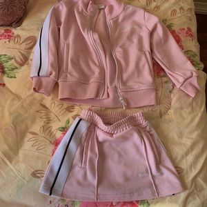 Kids palm angels track jacket and skirt set size 4 in pink